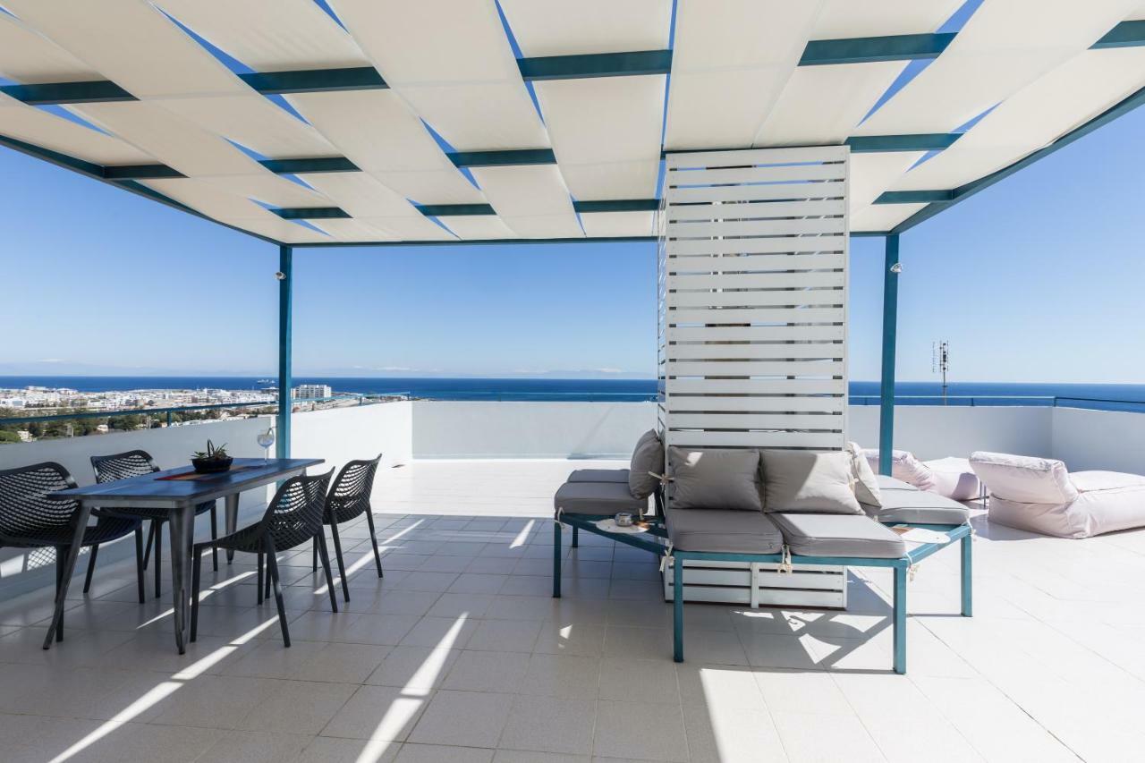 Groovy & Cozy Apt With Private Seaview Rooftop Terrace Rhodes City Zewnętrze zdjęcie